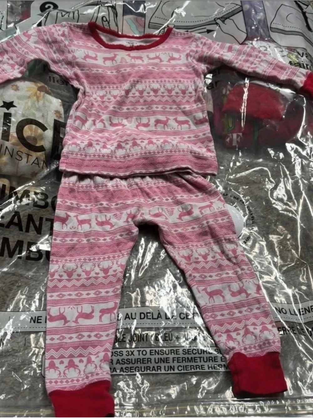 Carter's Girls Pink & White Pajama Set